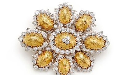 Moba, A Diamond and Gold Brooch/Pendant