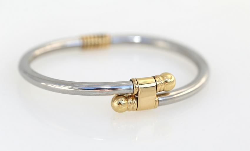 Modern Stainless Steel & Gold bracelet.