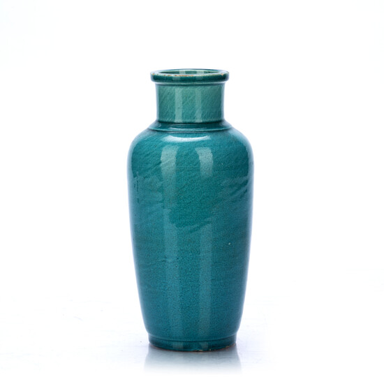 Monochrome turquoise vase