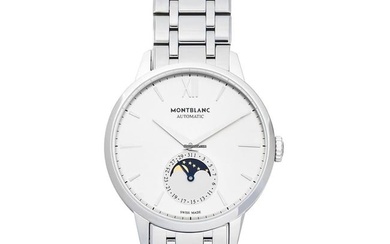 Montblanc Heritage Spirit 111184 - Meisterstuck Heritage Automatic Silver Dial Stainless Steel