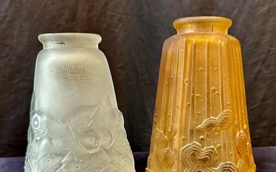 Muller Freres Art Glass Lamp Shades (2)