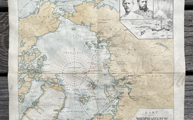 Nansen - Fram - rare map of the Arctic 1896
