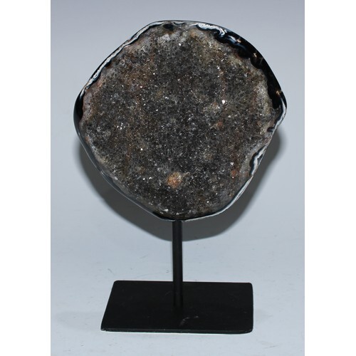 Natural History, Geology - a geode, spliced to show the crys...