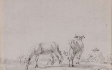 Navolger van Adriaan van de Velde (18de eeuw), Een herder met zijn vee