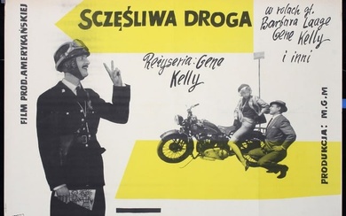 Original 1960 Polish Film Poster Gene Kelly Happy Road