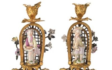 A Pair of Candlesticks with Children, Meissen, Second Half of the 18th Century