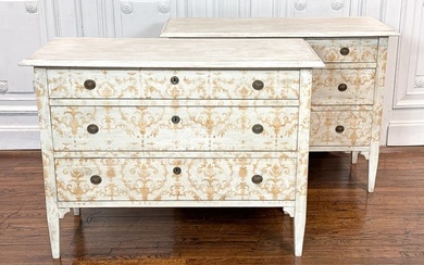 Pair Italian Painted Commodes
