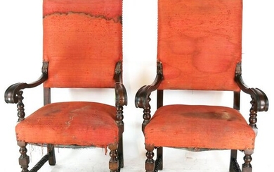 Pair of Italian Renaissance-Style Arm Chairs