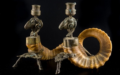 Pair of lamp holders French manufacture, first half of the 19th century