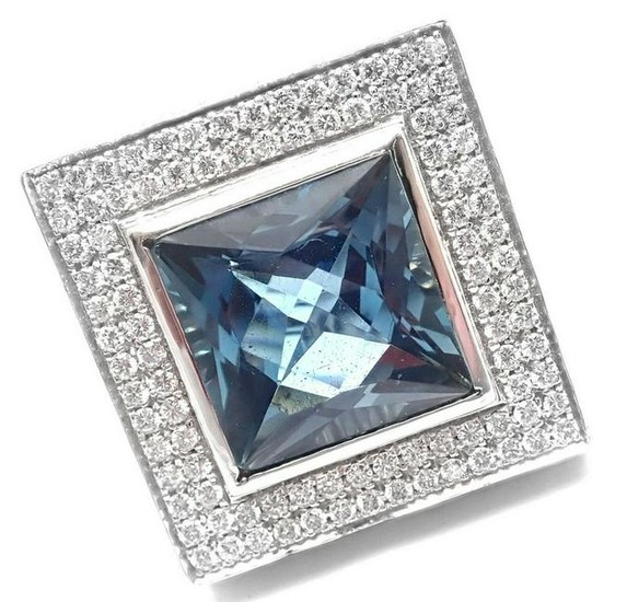 Pasquale Bruni 18k White Gold Diamond London Blue Topaz