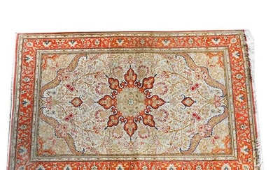 Persian Silk Rug.
