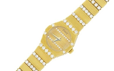 Piaget Gold and Diamond 'Polo' Wristwatch