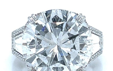 Platinum 10.21 Ct. HRD Certified Diamond Engagement Ring