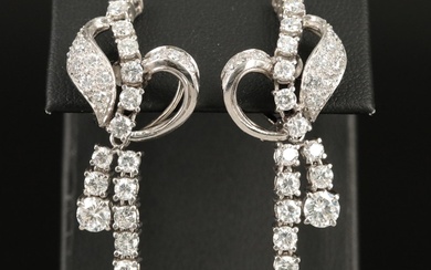 Platinum 5.74 CTW Diamond Earrings