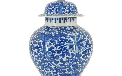Pre-19th Cent. Chinese Blue & White Lidded Jar