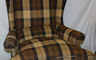 Queen Ann Shell Carved Wing Chair W/ Down Cushion