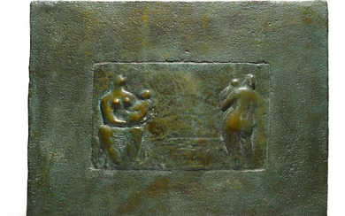 RELIEF: SEATED AND STANDING MOTHER AND CHILD, Henry Moore