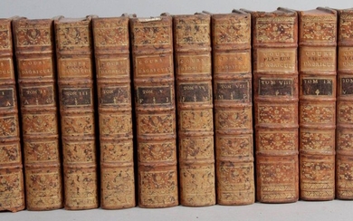 ROZIER: Complete agriculture course...Paris, rue et Hôtel Serpente, 1781. 10 vol. in-4 period marbled calf, ornate ribbed back (some small defects of use). Numerous and beautiful plates out of text. Rozier's work was for a long time the best and most...