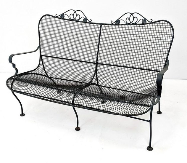 RUSSELL WOODARD Love Seat. Mesh seat and back with Ivy