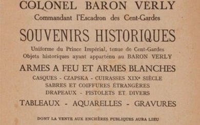 Rare catalogue of the sale of Colonel Baron...