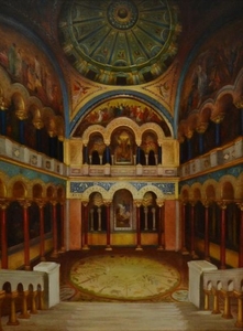Reproduction Painting of an Italian Vestibule Interior