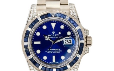 Rolex 116659SABR Submariner 18 Karat Sapphire & Diamond Watch
