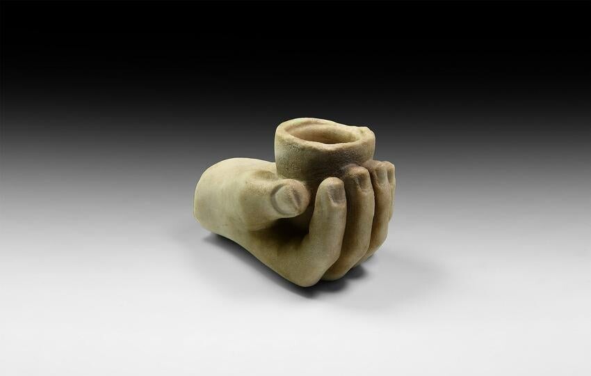 Roman Marble Hand Holding Vessel