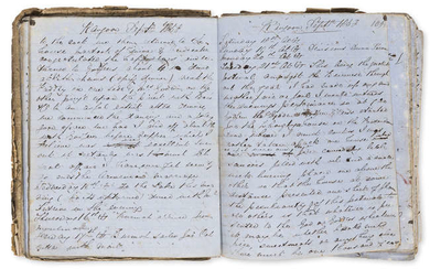 Royal Navy engineer.- Steel (W. St. John Steel) 2 Log book diaries of service on HMS Duke of Wellington and other vessels, 2 vol., autograph manuscript, 1854-58.