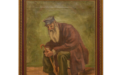 S Adler, Resting , Oil Painting , circa 20th...