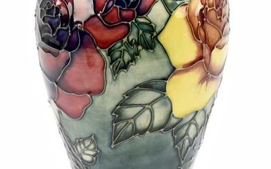 SALLY TUFFIN FOR MOORCROFT; a meiping shaped limited edition vase...
