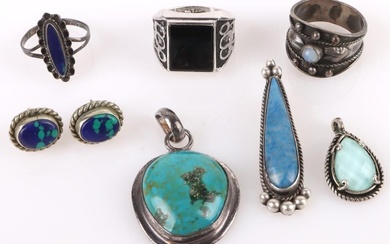 SOUTHWEST-STYLE STERLING SILVER STONE JEWELRY
