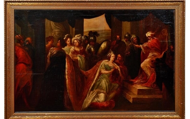 Salomon empfängt die Königin von Saba, Flämische Schule des 17./18. Jh.