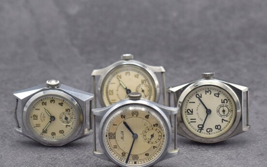 Set of 4 wristwatches, 2 x Revue-Sport, 1...