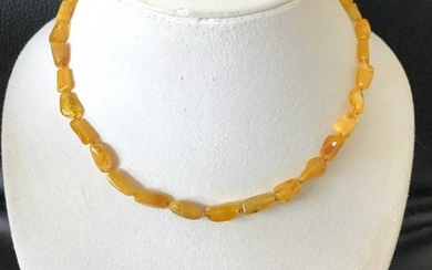 Splendid Amber Necklace made from Natural shaped Amber