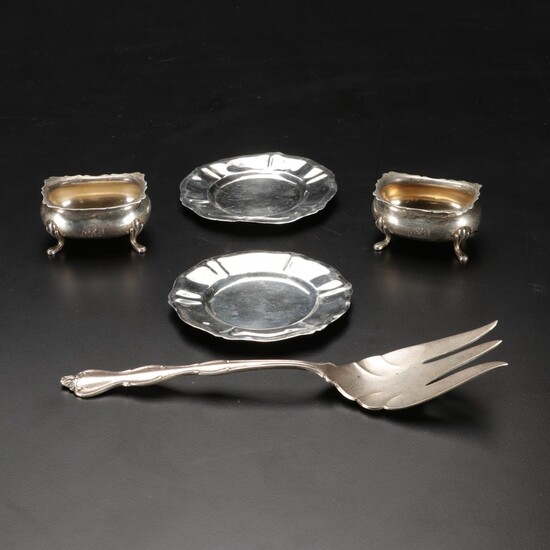 Sterling Silver Footed Finger Bowls and Other Tableware, 20th Century