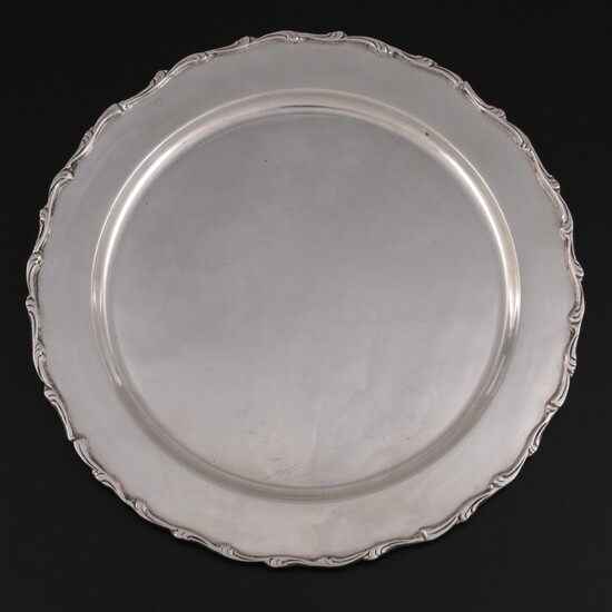 Sterling Silver Round Tray, Mid-20th Century