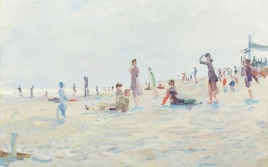 Stokely Webster (American, 1912-2001) The Beach, 1945