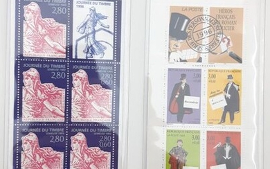 THREE DAVO albums with stamps of France from...