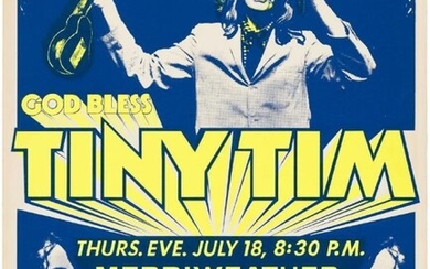 TINY TIM 1967 CONCERT POSTER - Poster for July...