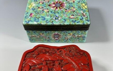 TWO QING DYNASTY CHINESE BOXES