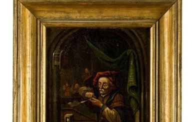 The old school teacher, Gerard Dow, copia da (Leida, 1613 - Leida, 1675)