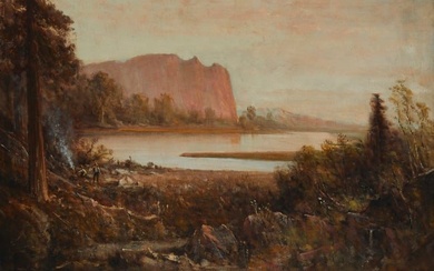 Thomas Hill (1829-1908), "Crescent Lake - Yosemite Valley"
