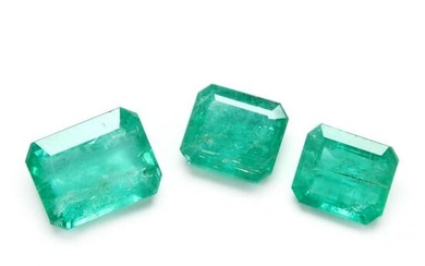 Three Loose Emerald Stones