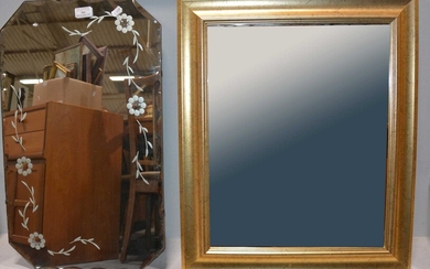 Three contemporary gilt framed wall mirrors