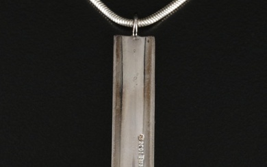 Tiffany & Co. "1837" Sterling Bar Pendant Necklace