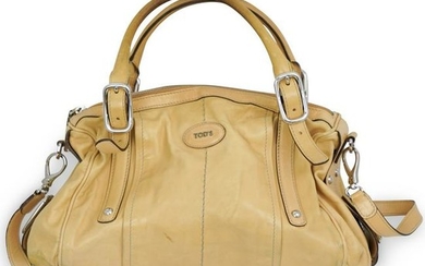 Tods Yellow Leather Shoulder Bag