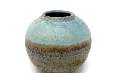 Turquoise Handmade Studio Pottery Vase