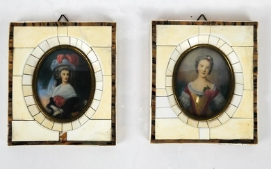 Two Framed Miniatures Women