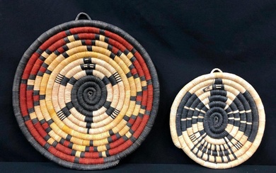 Two Hopi Coiled Figural Plaques