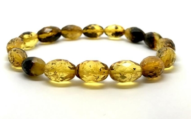 Unique and Staggering Amber Bracelet made from Olive